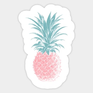 Pink Pineapple Illustration Sticker